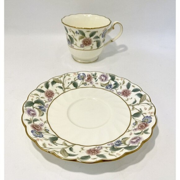 Noritake La Prada Cup & Saucer Bone China Japan Teacup 4703 Floral - Picture 4 of 8